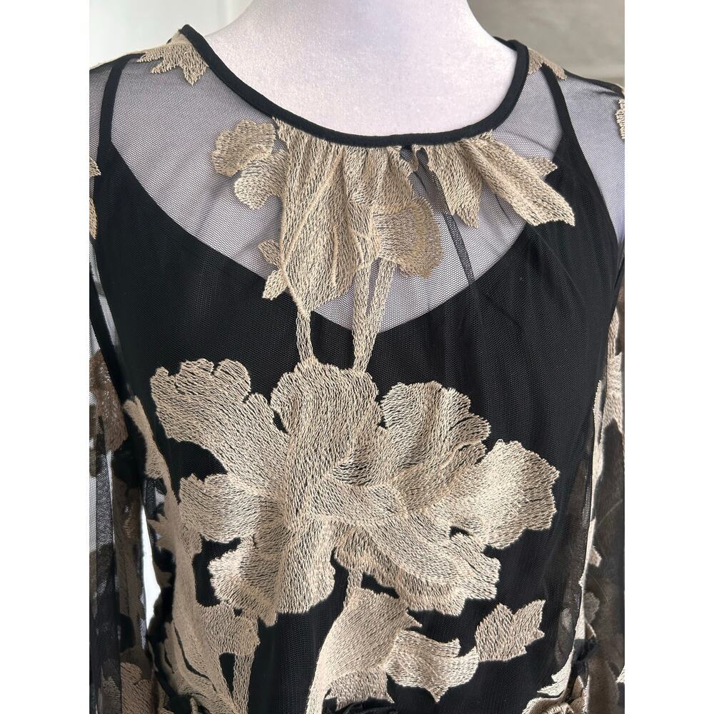 Maeve by Anthropologie dark gothic western BoHo floral Vintage style Dress M - Picture 4 of 15